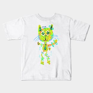 mow cat Kids T-Shirt